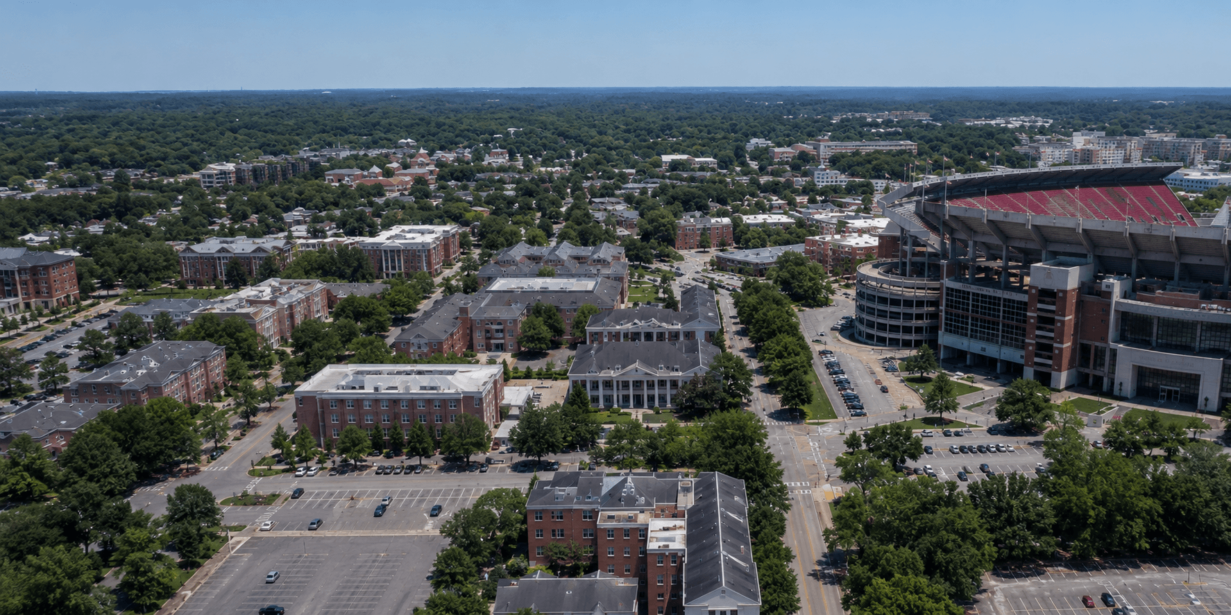 University campus scenery